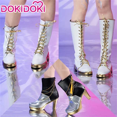 【Last Batch】IN STOCK Rumii Zoeyi Miraa Cosplay Costume【XS-3XL】DokiDoki-N Women White Suit Golden Rumii Cosplay Plus Size