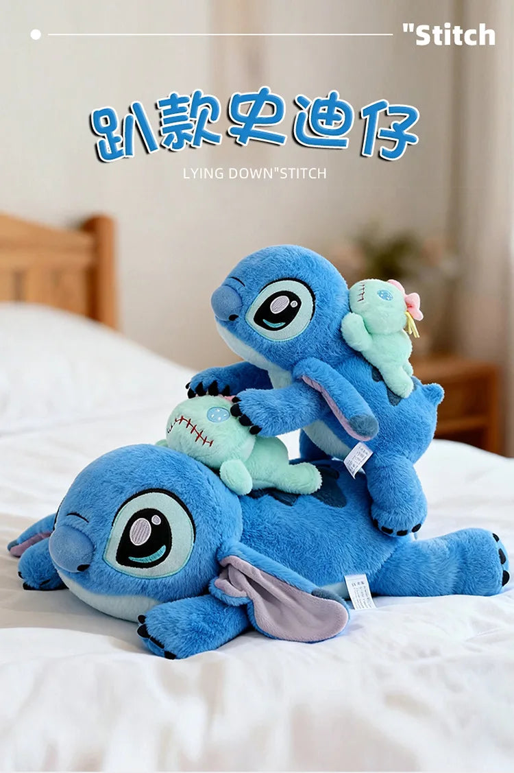 60/80/100cm Big Size Stitch Disney Anime Plush Stuffed Doll Kawaii Room Decoration Plushies Children's Pillow Holiday Gift