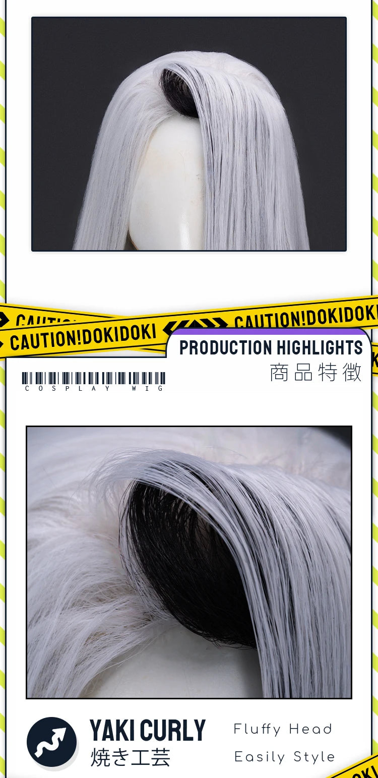IN STOCK Vaggie Cherry Boom Lillth Morningstar Wig Anime DokiDoki 100cm Long Hair Lillth Cosplay Pre Crimped Wig Free Cap