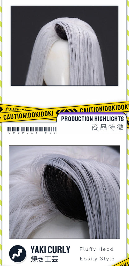 IN STOCK Vaggie Cherry Boom Lillth Morningstar Wig Anime DokiDoki 100cm Long Hair Lillth Cosplay Pre Crimped Wig Free Cap