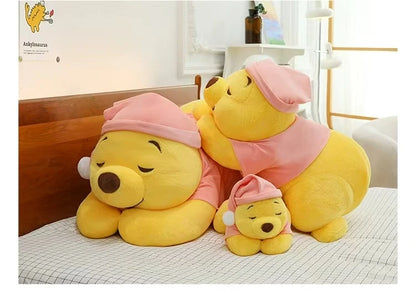 35CM-80CM New Disney Winnie The Pooh Plush Toy Cute Cartoon Bear Stuffed Doll Soft Anime Pillow Kawaii Souvenir Birthday Gift