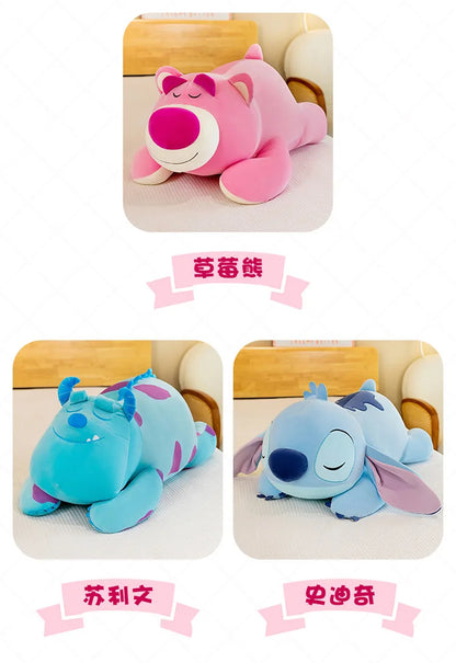 80cm Big Size Disney Lotso Stitch James P. Sullivan Stuffed Animal Cute Plushies Room Decoration Pillow Children's Holiday Gift