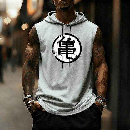 Dragon Ball Z Anime Graphic Print Men's Sleeveless Hoodie Streetwear Muscle Tank Top Summer Casual Hooded Gym Vest Fitness Wear
