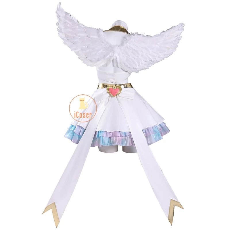 Anime New Panty Stocking with Garterbelt Pantiel Cosplay Costume Panty Anarchy Angel Skirt Wings Halloween Party for Women Girls