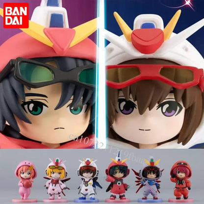 Original Bandai Pajamars Series Mobile Suit Gundam Seed Destiny Blind Box Athrun Zala Toy Cagalli Yula Athha Mystery Box Model
