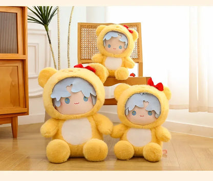 New 35/45/55CM Kawaii Movie Peripheral Yellow Little Bear Boy Stuffed Toy Soft Doll Pillow Decoration Children's Birthday Gif