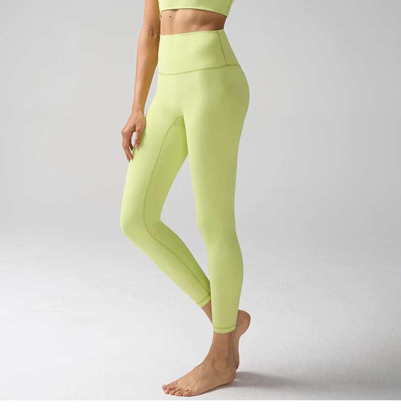 High Waist Naked Feeling Leggings for Women – Fitness Running Yoga Gym and Casual Workout Tight Pants