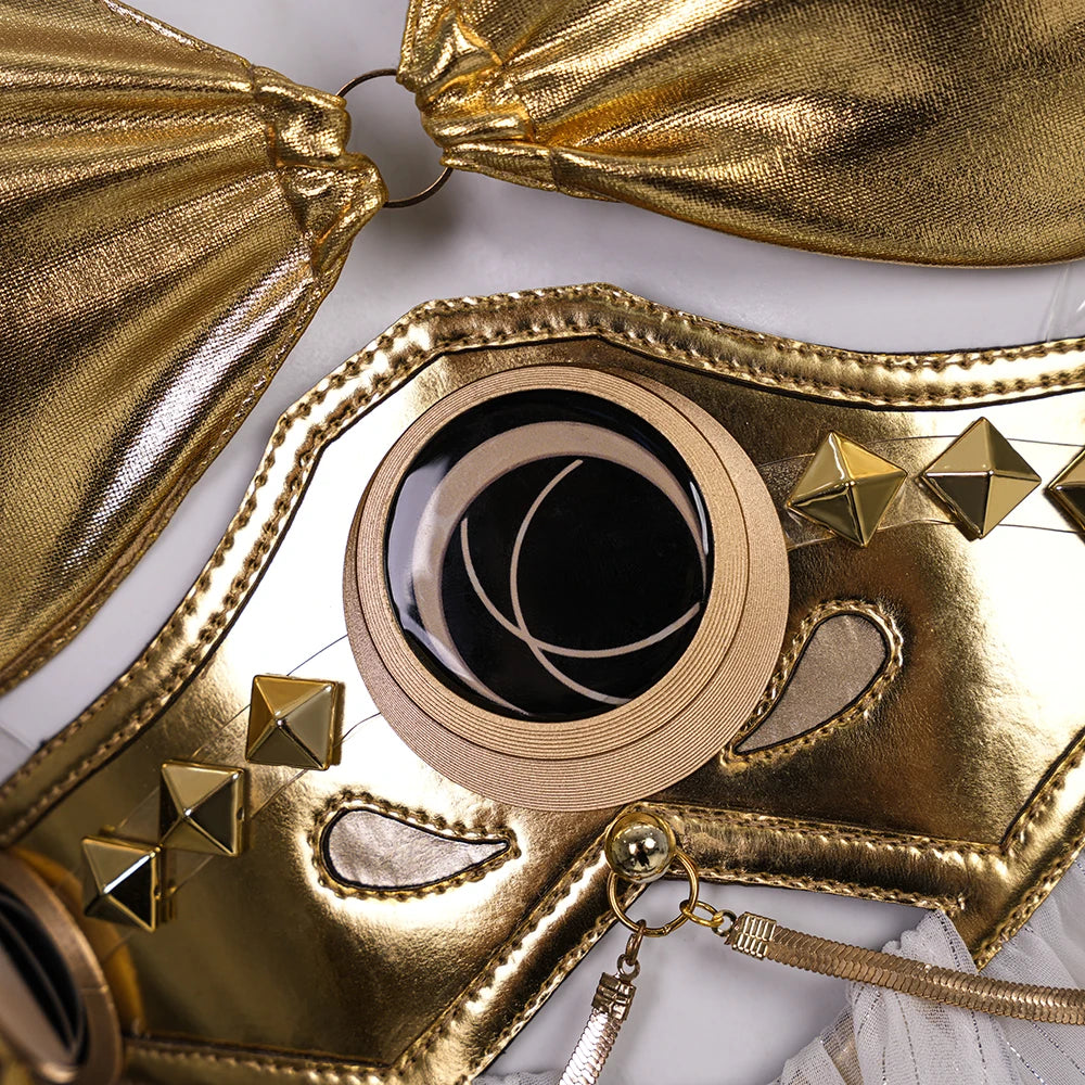 Wuthering Waves Iuno Cosplay Costume Wig Dress Headwear Shorts Rinascita Carnival Halloween Party for Women Girls Props iCoser