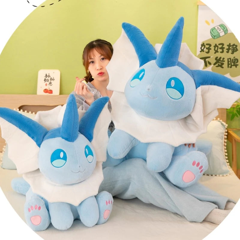 30/80cm Vaporeon Pokemon Eevee Large Plush Toys Aquali Doll Cute Ornament Stuffed Plushie Pillow Pokémon Gift for Children