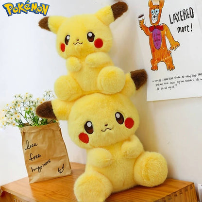 35/45/60CM Pikachu Pokémon Plushie Cartoon Anime Kawaii Peluche Comfortable Soft Doll Cushion Children Room Decoration Toy Gift