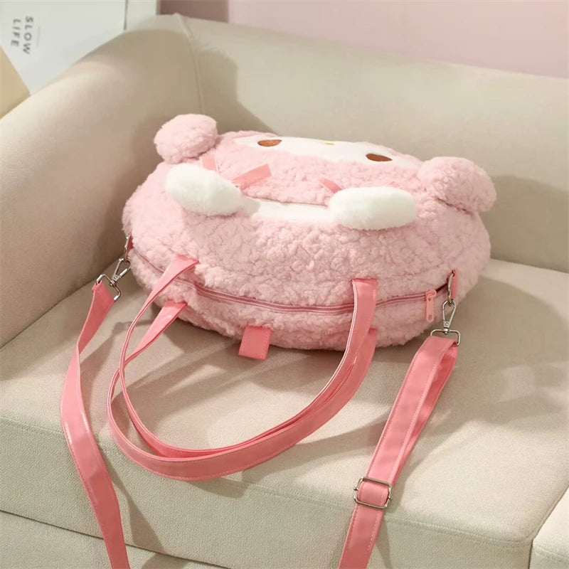 Sanrio Cinnamoroll Shoulder Bag Multipurpose Handbag Kawaii Backpack Messenger Bag Plush Bag My Melody Sweet Piano Lolita Bag