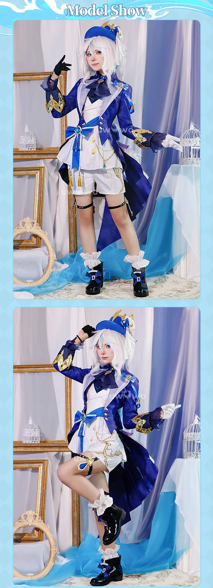 UWOWO Collab Series：Furina Cosplay GAME Genshin Impact Furina Focalors Hydro Archon Fontaine Rococo Furina Cospaly Outfit