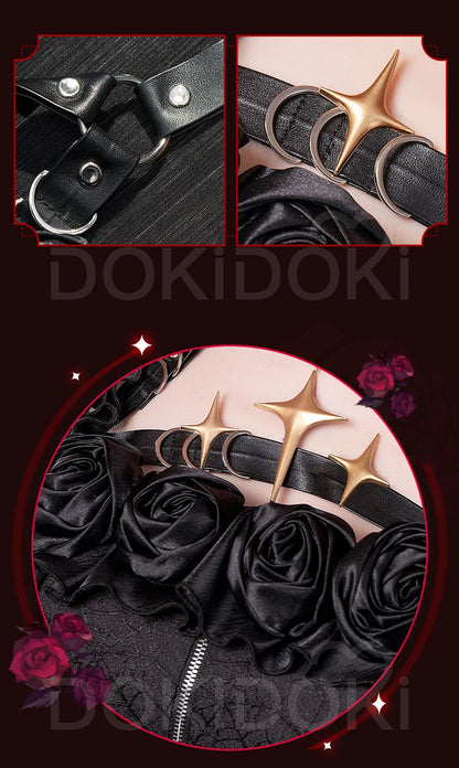 Tetoo Cosplay Costume Game Cosplay DokiDoki-R Women Cute Halloween Evil Dress Kasanee Tetoo Cosplay Wings