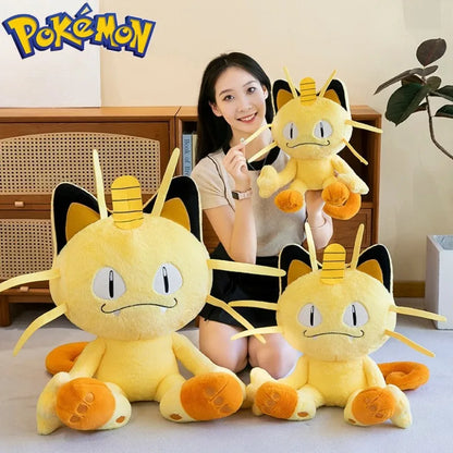 35/50CM Big Size Pokemon Meowth Plushies Cartoon Anime Plush Pillow Soft Doll Kawaii Stuffed Plushie Ornament Children's Gifts