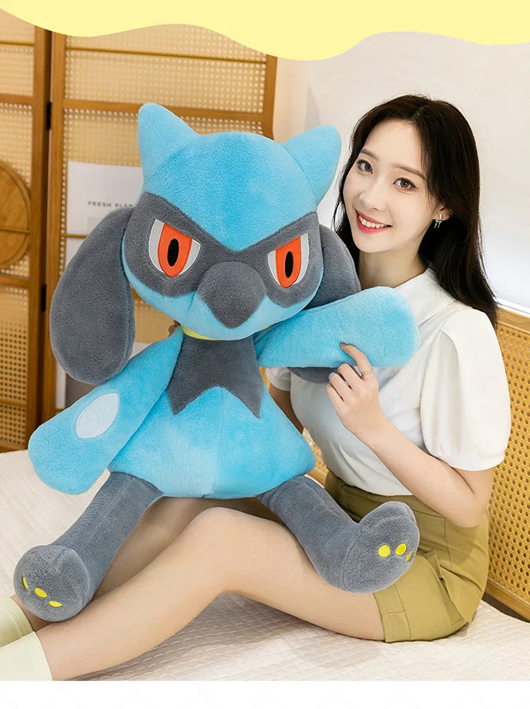 40/60/80CM Big Size Pokemon Plushies Morpeko Lucario Peluche Cartoon Anime Kawaii Stuffed Comfortable Soft Doll Children Gift