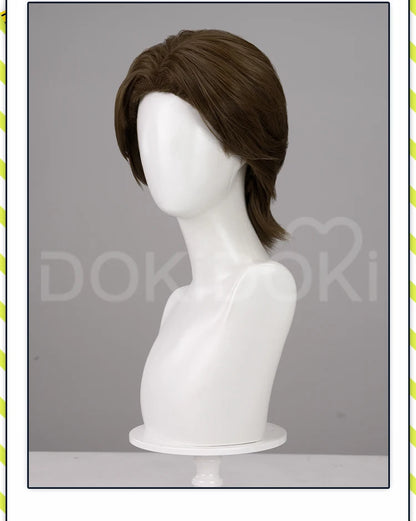 IN STOCK Jimmy Curly Wig Game Mouthwashing Cosplay DokiDoki Men 35cm Short Hair Jimmy Cosplay Free Wig Cap