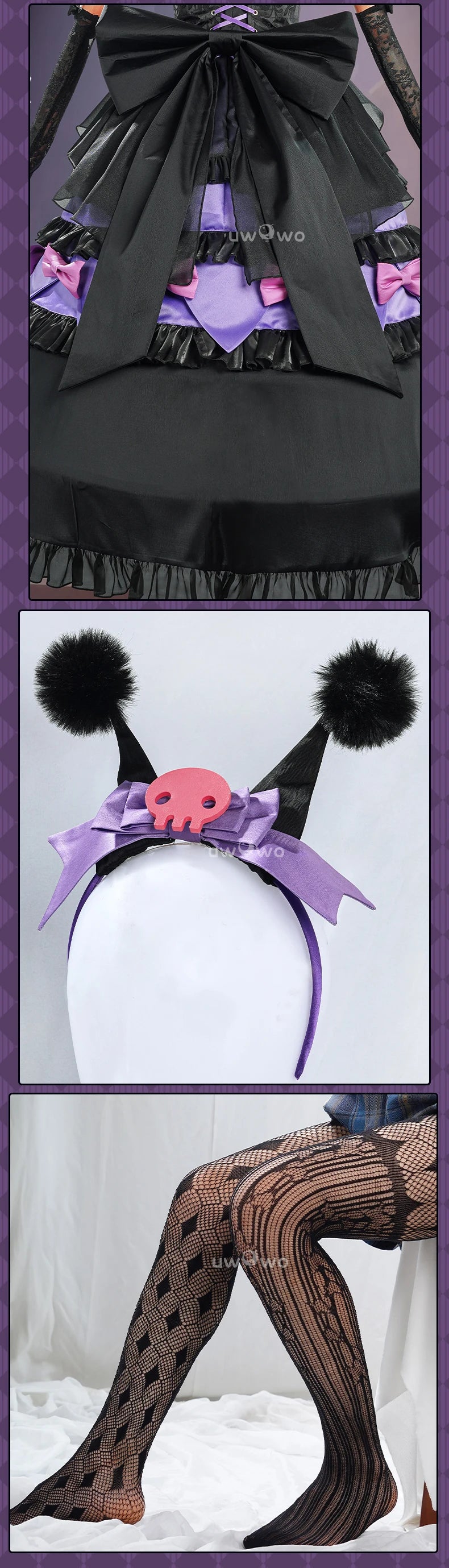 UWOWO Collab series: Game Identity V Blood Queen Mary Cosplay Costume Purple Costume