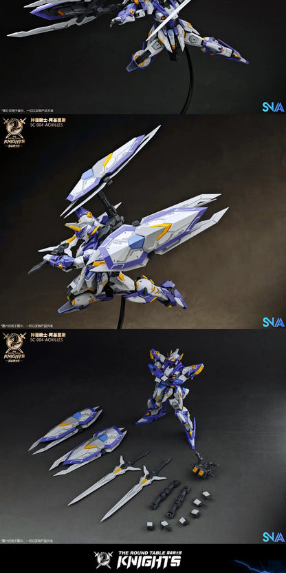SNAA 1/144 SC-004 Aegis Knight Achilles Series Assembly Model Mecha Action Figure ABS Frame Detachable Collectible Toy