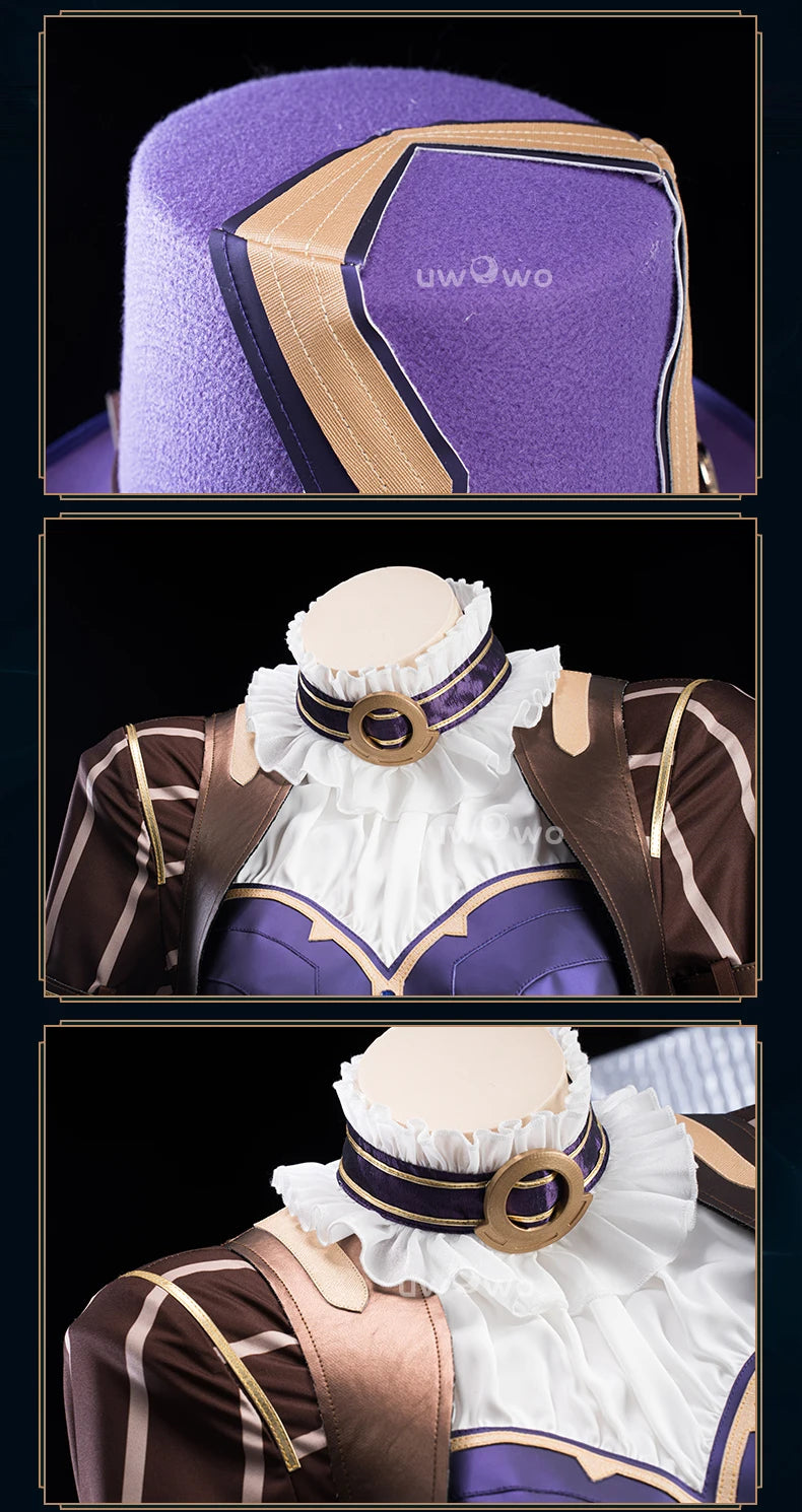 LAST BATCH UWOWO Caitlyn  Cosplay Game LOL: Caitlyn Sheriff of Piltover Cosplay Costume With Hat Halloween Costume