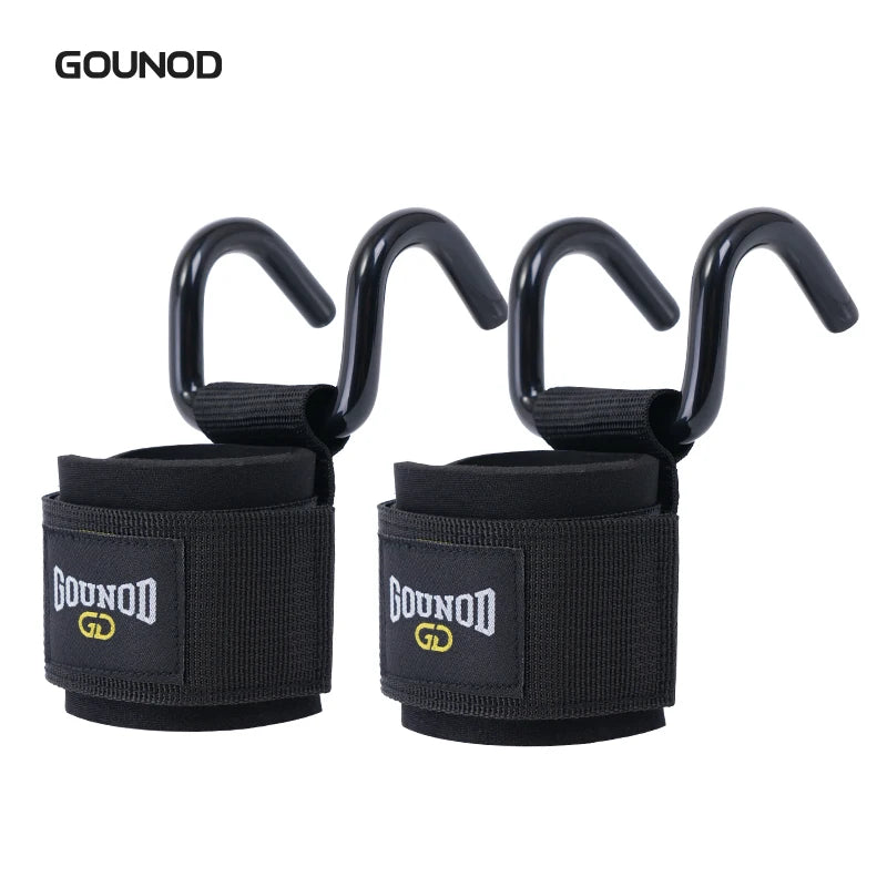The Codex Weight Lifting Hook Grips with Hand-Bar Wrist Straps Heavy Duty Gym Workout Powerlifting Pull-Up Fitness