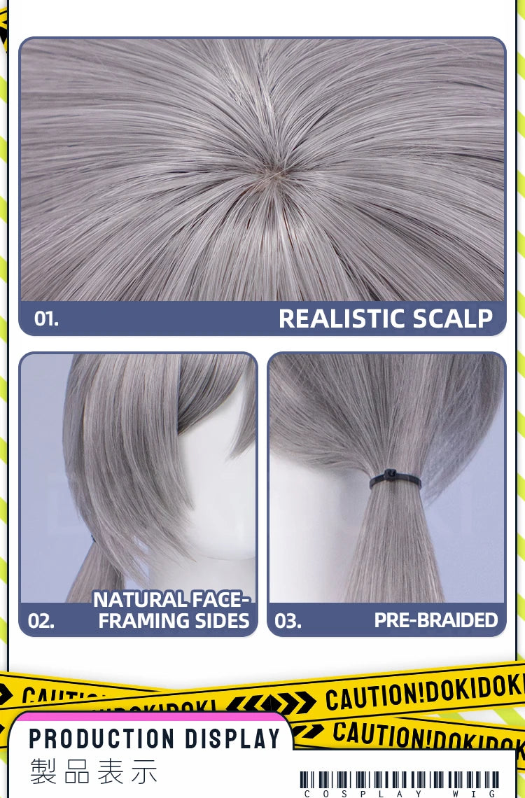 IN STOCK Judyy Hoppss Wig Movie DokiDoki Women Long 90cm Grey Twintails Hair Rabbit Judyy Hoppss Chirstmas Cosplay Free Cap Wig