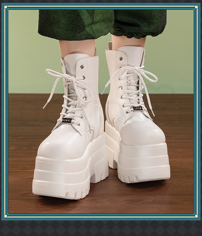 IN STOCK Men Women Cosplay Props 19cm Heightening Shoes DokiDoki Men Daily Black White 15cm Leather Shoes Halloween Cosplay