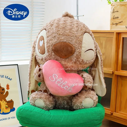 45/60/70cm Big Size Curly Stitch Disney Anime Plush Stuffed Doll Kawaii Coffee Plushies Pillow Ornaments Children's Holiday Gift