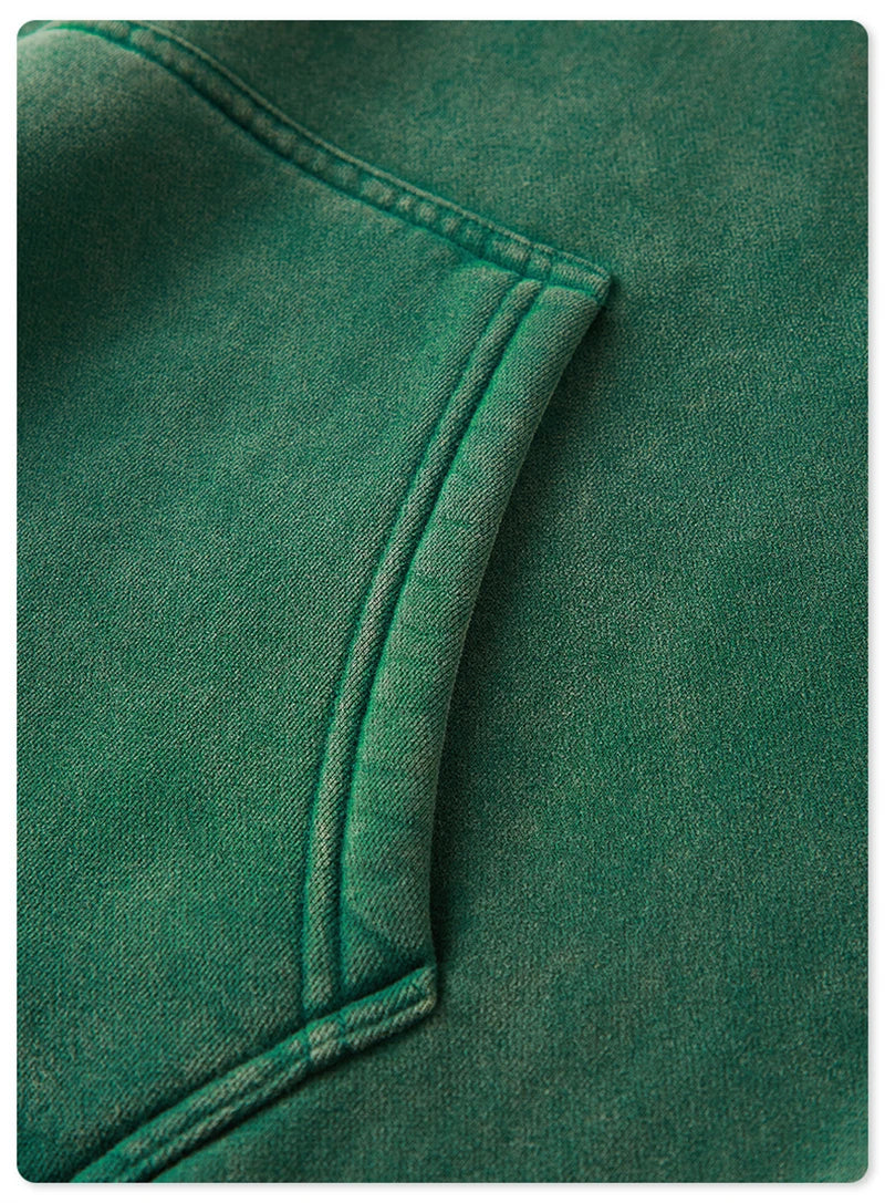 ZODF Winter Autum Men's Washed 400gsm Fleece Hoodies Unisex Couple Retro Oversized Ripped Hooded Sweatshirts Pullovers HY0652