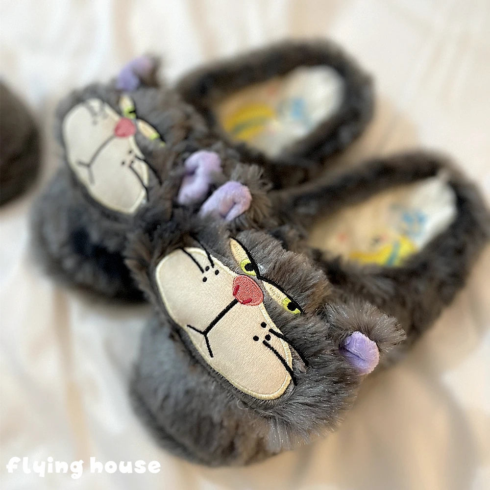 Cute Disney Lucifer Slippers Comfortable Indoor Home Shoes Kawaii Cartoon Anime Shoes Birthday Gifts for Autumn Winter Girl
