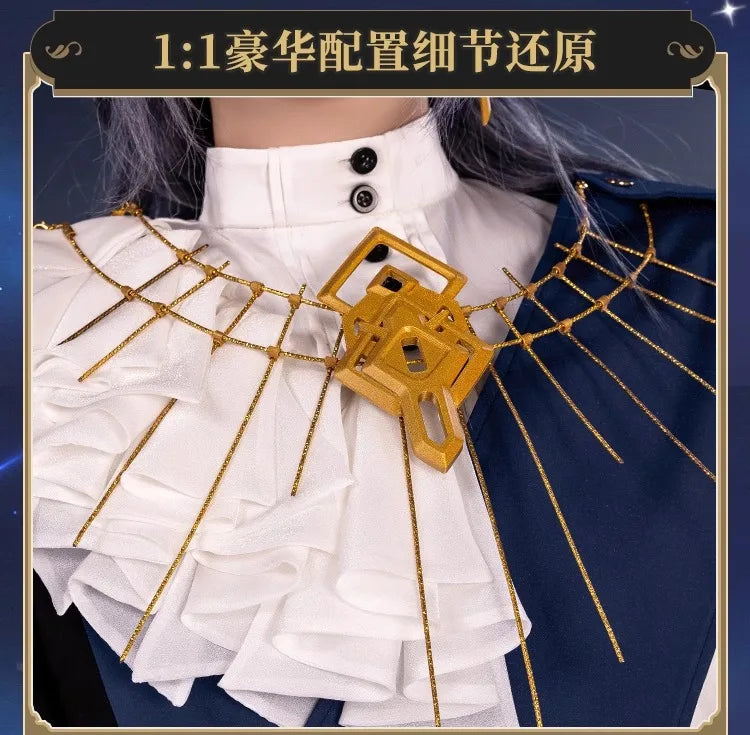 Arknights Aefanyl Logos Cosplay Costume Wig Uniform Earrings Radiant Serenity Ambience Synesthesia Halloween Party for Women Men