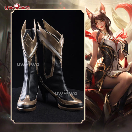 UWOWOW Ahri Shoes Game League of Legends/LOL: Risen Legend Ahri Cosplay Shoes Size 35-42 High Tube