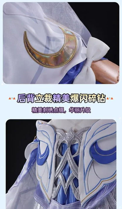 Genshin Impact Columbina Cosplay Costume The Damselette Dress Uniform Metal Prop Eleven Fatui Harbingers Halloween Women Girls