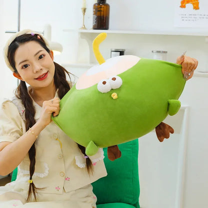 Hot 30-60cm Fun Coconut Chicken Animal Plush Doll Pillow Cute Big Eyes Big Chicken Leg Round Chicken Soft Plush Toy Home Decor