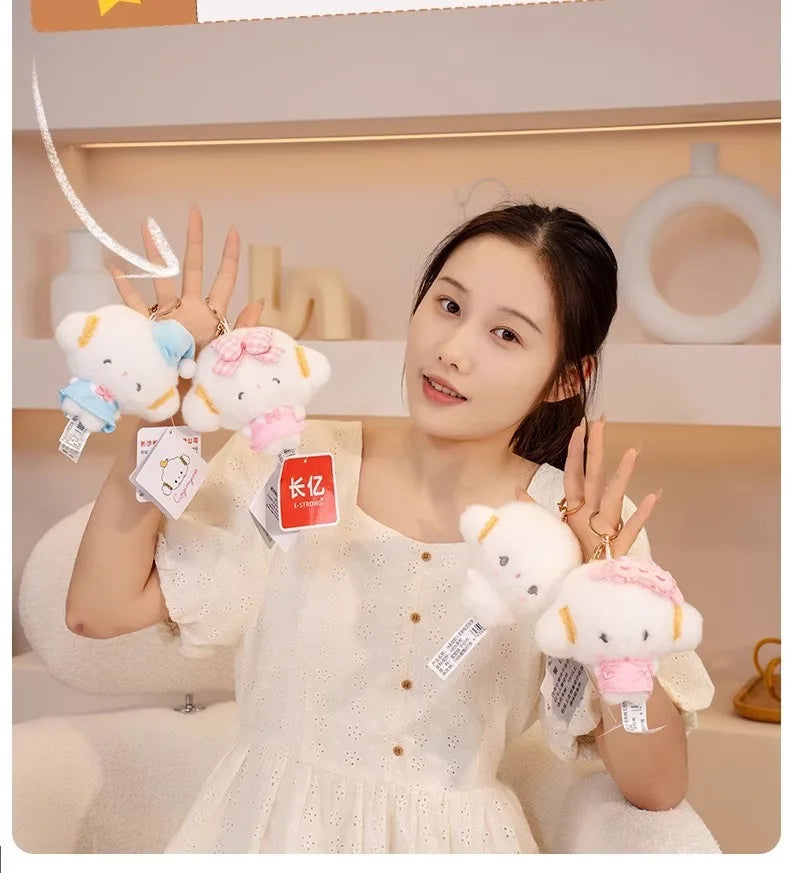 Genuine Sanrio New Kawaii Cute Cogimyun Kogimyun Plush Keychain Stuffed Plush Toy Small Pendant Keyring Birthday Gifts For Girls