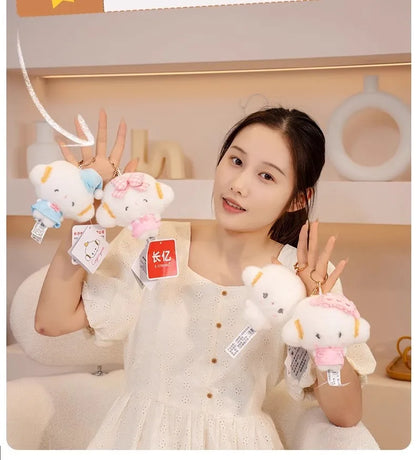 Genuine Sanrio New Kawaii Cute Cogimyun Kogimyun Plush Keychain Stuffed Plush Toy Small Pendant Keyring Birthday Gifts For Girls