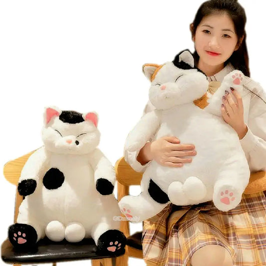 Swag Trick Big Balls Flower Cat Plush Toy Stuffed Japan Anime Figure Doll Lazy Fat Big Belly Cats Plushie For Boy Boyfriend Gift