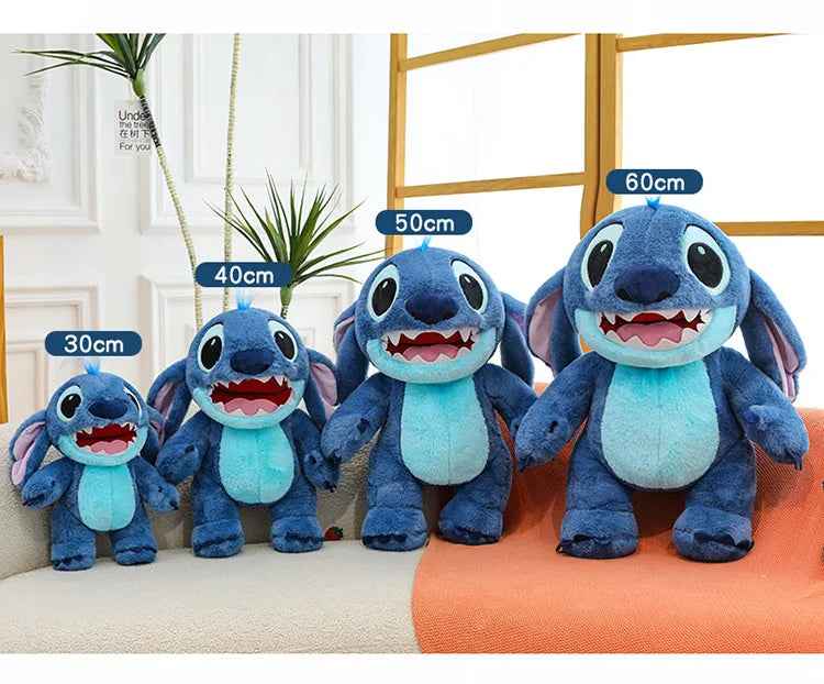 60cm Big Size Disney Stitch Cartoon Anime Plush Stuffed Doll Room Decoration Peluche Pillow Kawaii Plushies Ornaments Gifts