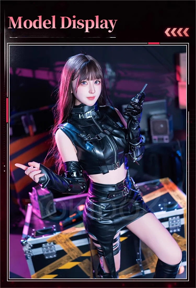 IN STOCK Night's Companion Heroine Cosplay Costume Game Love and Deepspace【XS-2XL】DokiDoki-R Women Leather Plus Size