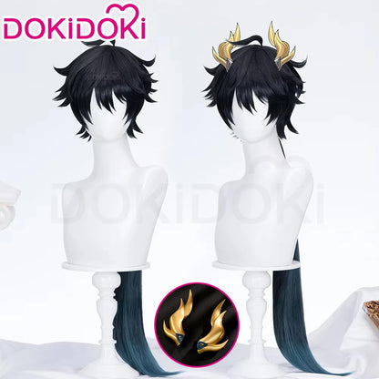 IN STOCK Evernight Cyrene Dan Heng Wig Game Honkai: Star Rail DokiDoki Dan Heng Permansor Terrae Horns Cyrene 120cm Wig
