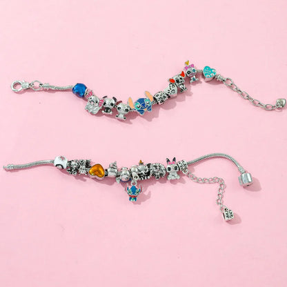 New Disney Stitch  24-Grid Christmas Countdown Calendar Blind Box - Alloy Bracelet Gift Set For Halloween & Xmas