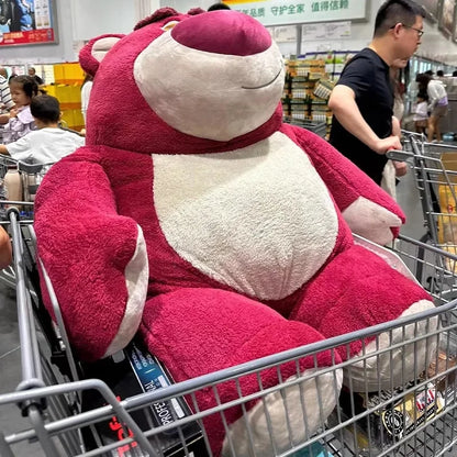 120cm Large Big Size Disney Lotso Cartoon Anime Plush Stuffed Doll Room Kawai Plushies Pillow Ornaments Children's Holiday Gifts