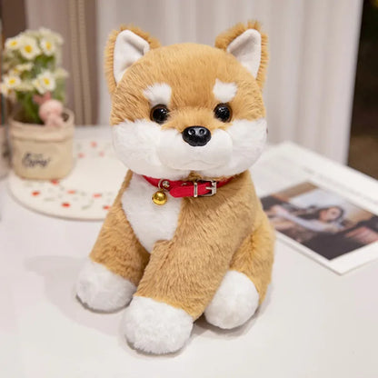 Cute Dog Plush Toy Soft Kawaii Puppy Doll Cartoon Animal Corgi Shiba Inu Pug Dog Stuffed Pillow Children Birthday Christmas Gift