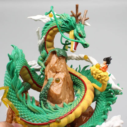 Dragon Ball Z Shenron Anime Figure Goku And Mountain Shenron 20cm Action Figurine Pvc Statue Model Doll Collectible Toys Gifts