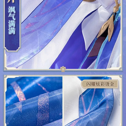 iCoser Genshin Impact Skirk Cosplay Costume Wig Dress New Skin Uniform Headwear Metal Props Halloween Party Women Girls Carnival