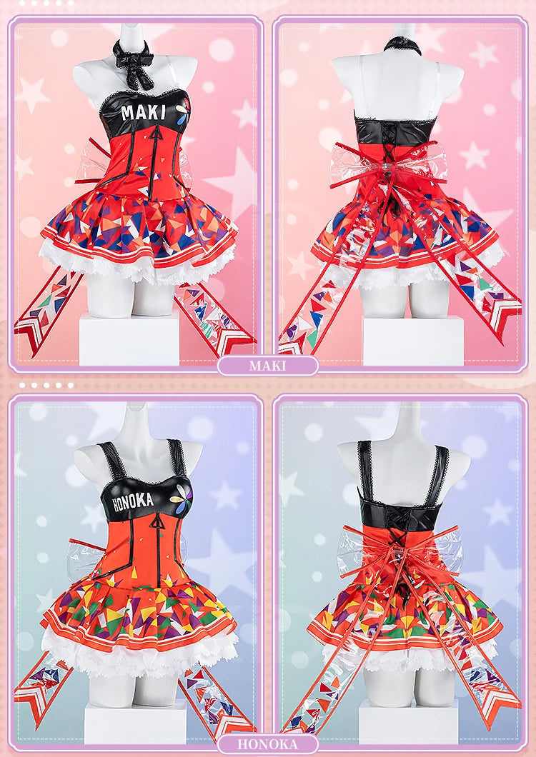 Honoka Kousaka Kotori Minami Tojo Nozomi Rin Hoshizora Cosplay Costume Anime LoveLive! Cosplay DokiDoki-R Women Cute Dress