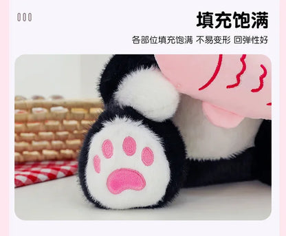 45cm Kawaii Stuffed Toys Lace Scarf Cat Plush Doll Fluffy Soft Cat Baby Doll Cute Cartoon Cat Stuffed Toy Home Decor Kid Gifts