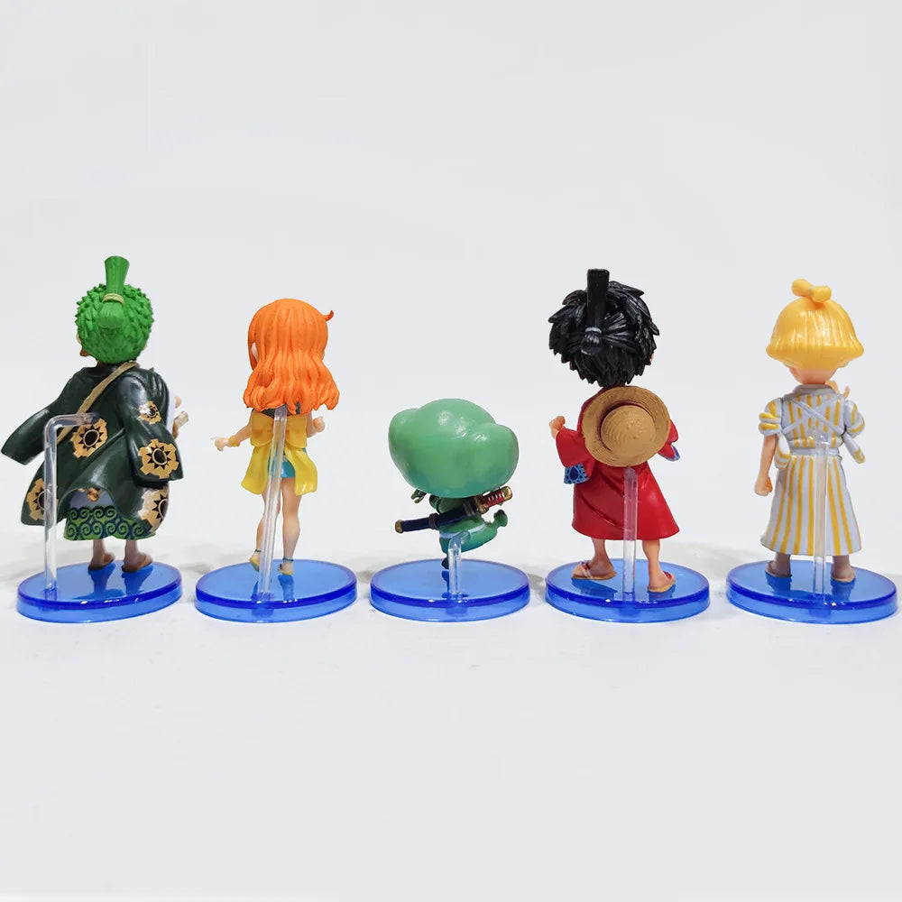 Hot 10Pcs/set One Piece Anime Figure Luffy Sanji Nami Zoro Chopper Frank Robin PVC Action Figure Model Children Dolls Gift Toys