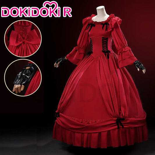 Scarlet El Vandimion Cosplay Costume Anime May I Ask for One Final Thing? Cosplay DokiDoki-R Women Red Lolita Dress Christmas
