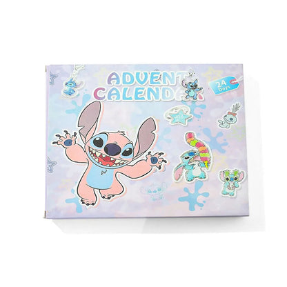 New Disney Stitch  24-Grid Christmas Countdown Calendar Blind Box - Alloy Bracelet Gift Set For Halloween & Xmas