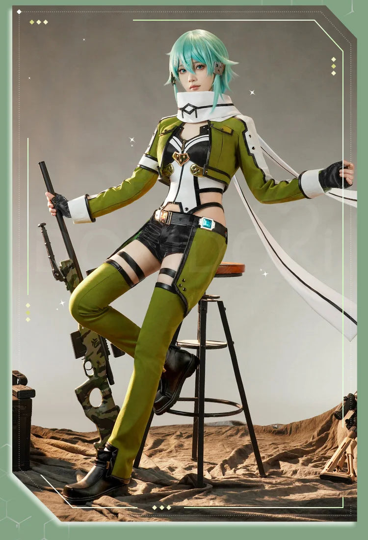 Asada Shino Cosplay Costume Anime Sword Art Online DokiDoki-SR Women Halloween SAO Shino Asada Costume Metal Accessories
